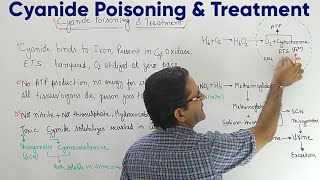 CYANIDE POISONINGTOXICITY MNEMONICS ENGLISH Mechanism of Toxicity and Drugs used for Treatment [upl. by Ahsiek]