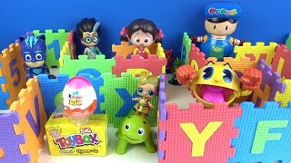 Pepee Niloya Pijamaskeliler Kinder sürpriz yumurta Toybox ödüllü renkli harfli sayılı Labirent Oyunu [upl. by Nwahsan853]