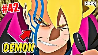 42 He Awakens The Power Of Nine Tailed Monster Inside Him Explained in Hindi  Boruto [upl. by Ennovyahs]