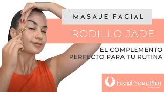 Cómo usar el rodillo de jade para masaje facial antiarrugas Rejuvenece con yoga facial [upl. by Ruhl423]