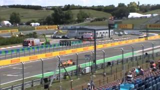 The view from Gold 1 grandstand at Hungaroring 2014 Hungarian F1 Grand Prix [upl. by Yawnoc477]