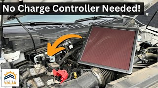 Connecting A Solar Panel Directly To A Car Battery  Will It Damage The Battery [upl. by Dracir409]