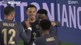 Trent AlexanderArnold Amaizing Freekick Goal Finland vs England 02 All Goals and Highlights [upl. by Ariik945]