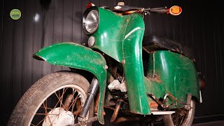 German Rusty 40 years Old Simson Schwalbe Scooter  FULL ASMR RESTORATION [upl. by Barb]