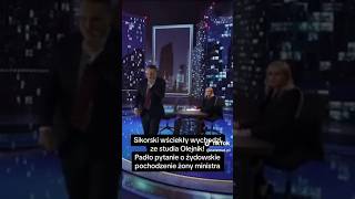 Sikorski poświęcony na ołtarzu TVN wychodzi ze studia Olejnikspytany o pochodzenie żony🙂😜😁 [upl. by Posner873]