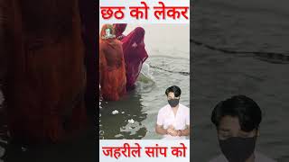 छठ पूजा के दौरान जहरीले सांप को सामने देखकर shorts chhathpuja [upl. by Arob105]