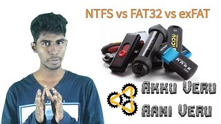 NTFS vs FAT32 vs exFAT  What is File System  Akku Veru Aani Veru  Tamil [upl. by Joyan43]