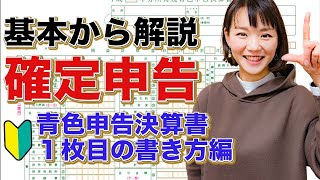 これを見れば確定申告の書き方が分かる✍️「青色申告決算書」【書き方１枚目！】 [upl. by Leeke692]