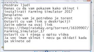 Kako skinuti i instalirat Farming Simulator 2017 BESPLATNO 100 RADI [upl. by Sauer]