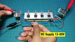 Simple voltage controller DIY Make adjustable voltage regulator using MOSFET [upl. by Karyl]