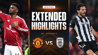 Manchester United vs PAOK Extended Highlights  UEL League Phase MD 4  CBS Sports Golazo  Europe [upl. by Bryon]