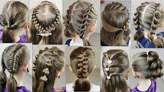 10 easy hairstyles for short hair Very cute and nice hairstyles [upl. by Enilegna]