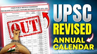 UPSC Annual Calendar Revised 2025  UPSC CSE 2025  Yuvraj Singh [upl. by Saidel]