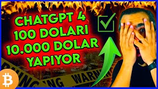 CHATGPT4 100 DOLARI 10000 DOLAR YAPIYOR FULL BITCOIN SETUP KURULUM [upl. by Yuhas436]