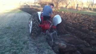 8N Ford Plowing With Two Bottom Plow [upl. by Ytineres]