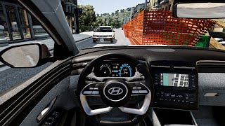 Hyundai Tucson 2022  BeamNG Drive Steering Wheel  Normal Driving [upl. by Anirtik548]