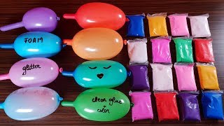 Making Slime with Funny Balloons and clay [upl. by Elohc]