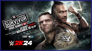 Damian Priest Vs Gunther  WWE Survivor Series War Games WWE 2K24 [upl. by Ynnatirb]