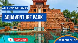 Serpent Slide  Water Slide POV  Atlantis Paradise Island Bahamas 2023  Aquaventure Water Park [upl. by Aisitel]