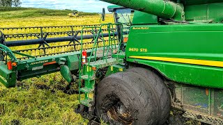 DESAFIO EXTREMO NA COLHEITA DO ARROZ HÍBRIDO🌾LANDINI NEW HOLLAND JOHN DEERE CASE [upl. by Ahsaz]