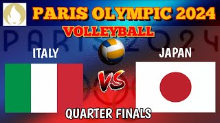 ITALY vs JAPAN  PARIS 2024 OLYMPICS  Mens Volleyball  LIVE Score [upl. by Bulley917]