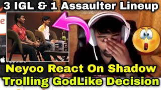 Pasha React On Shadow Lala Interview amp Trolling GodLike 😂3 IGL And 1 Assaulter Lineup 😮 [upl. by Cypro]