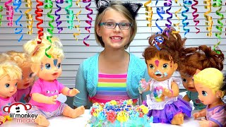 Baby Alive 👶🏼 Panda amp Posies Birthday Glitter Tattoos Presents and More 🍰 [upl. by Meridel]