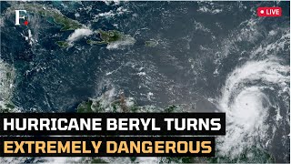 LIVE Hurricane Beryl nears Caribbean Islands as quotExtremely Dangerousquot Category 4 Storm [upl. by Idleman529]