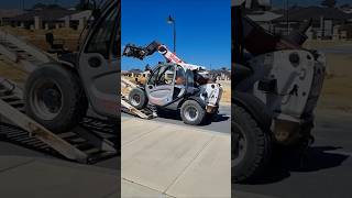 This Forklift is loaded onto the SemiTrailer Brick Transport Truck in Australia [upl. by Sinegra]