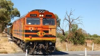 Chasing the Barossa Valley Stone Train  704 844 and 841 22113 [upl. by Yeblehs753]