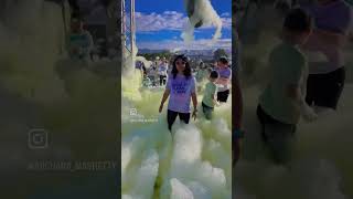 Bubble run 🏃‍♀️ 5K 2023fun 📍Santa Clara county fairgrounds bubblespinkbluegreenmorning [upl. by Asilaj]