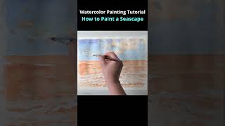 Watercolor Painting Tutorial  How to Paint a Seascape art watercolor watercolorpainting [upl. by Elfstan689]