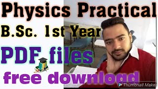 Physics practical of BSc 1st yearphysics practical file BSc 1st yearBSc 1st Year practical files [upl. by Niltyak846]