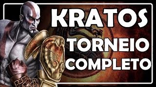 Mortal Kombat 9  Jogando com Kratos Torneio Completo  PT BR [upl. by Leugar]