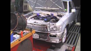 Miller Chassis V8 turbo 1uz hilux on dyno [upl. by Janean]