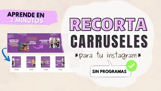 ✂ Cómo RECORTAR CARRUSELES para INSTAGRAM  ¡¡Recortar en PINETOOLS💥 [upl. by Fenton]