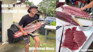 HOW TO CUTPROCESS AHI YELLOWFIN TUNA [upl. by Linders]