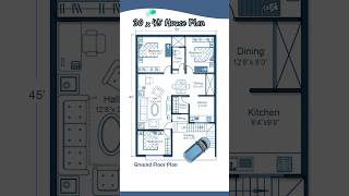 30’×45’ House Plan 30 by 45 Home Plan 3045 House Plan East Facing 3BHK amp Parking houseplan [upl. by Olegnalehcim]