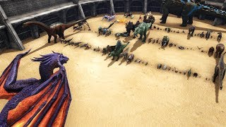 DRAGON vs ALL OTHER CREATURES in ARK amp DodoRex  Cantex [upl. by Elenore]