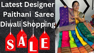 Diwali Shopping Designer Paithani Sale 7498428744 paithani live  Saikrupa paithani [upl. by Wolenik]