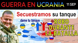 11 Sep ¡INCREÍBLE ¡Ucranianos persiguen a rusos en un tanque ruso robado  Guerra en Ucrania [upl. by Merkley]