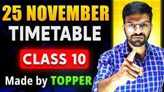 18 NOVEMBER से ऐसे पढ़ो to Score 100 in Class 10 Boards🔥 2025  Last 2 Months Strategy  Timetable [upl. by Linette]