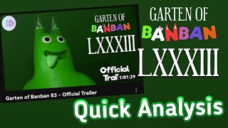 Garten of Banban 83 Trailer is Out  Analysis and Reaction This video is a joke [upl. by Hgielrac]