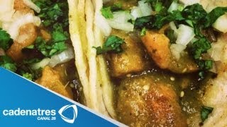 Receta para preparar tacos de chicharrón en salsa verde Comida mexicana [upl. by Schinica]