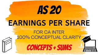 AS 20 in ENGLISH  Earnings Per Share EPS  Part 2  CA InterIPCC  Concept amp Sums [upl. by Lladnew]