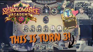 INSANE TOKEN DRUID THIS IS TURN 3 Scholomance Academy [upl. by Bonnes706]