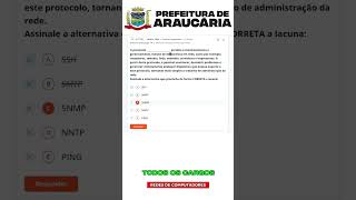 PARTE 2 FAFIPA  CONCURSO Araucária Paraná  REDES DE COMPUTADORES [upl. by Yngad492]