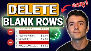 How to Delete Blank Rows in Excel  Fast amp Easy [upl. by Ardnuahsal]