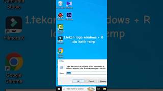 Menghapus temporary file shorts windows laptop laptoptips [upl. by Asyl]