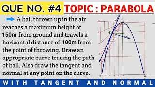 HOW TO DRAW PARABOLA BY RECTANGULAR METHOD OR OBLONG METHOD QUENO4 IN ENGINEERING DRAWING [upl. by Joaquin]